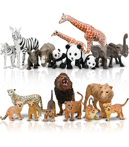 Amazon.co.jp: 動物フィギュア 24個 リアルな動物おもちゃセット